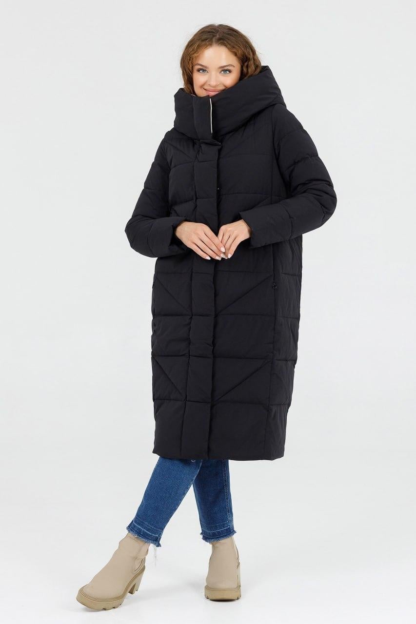 Пуховик женский кокон р. 44 Черный (3093s\44) Пуховик женский кокон р. 44 Черный (3093s\44)