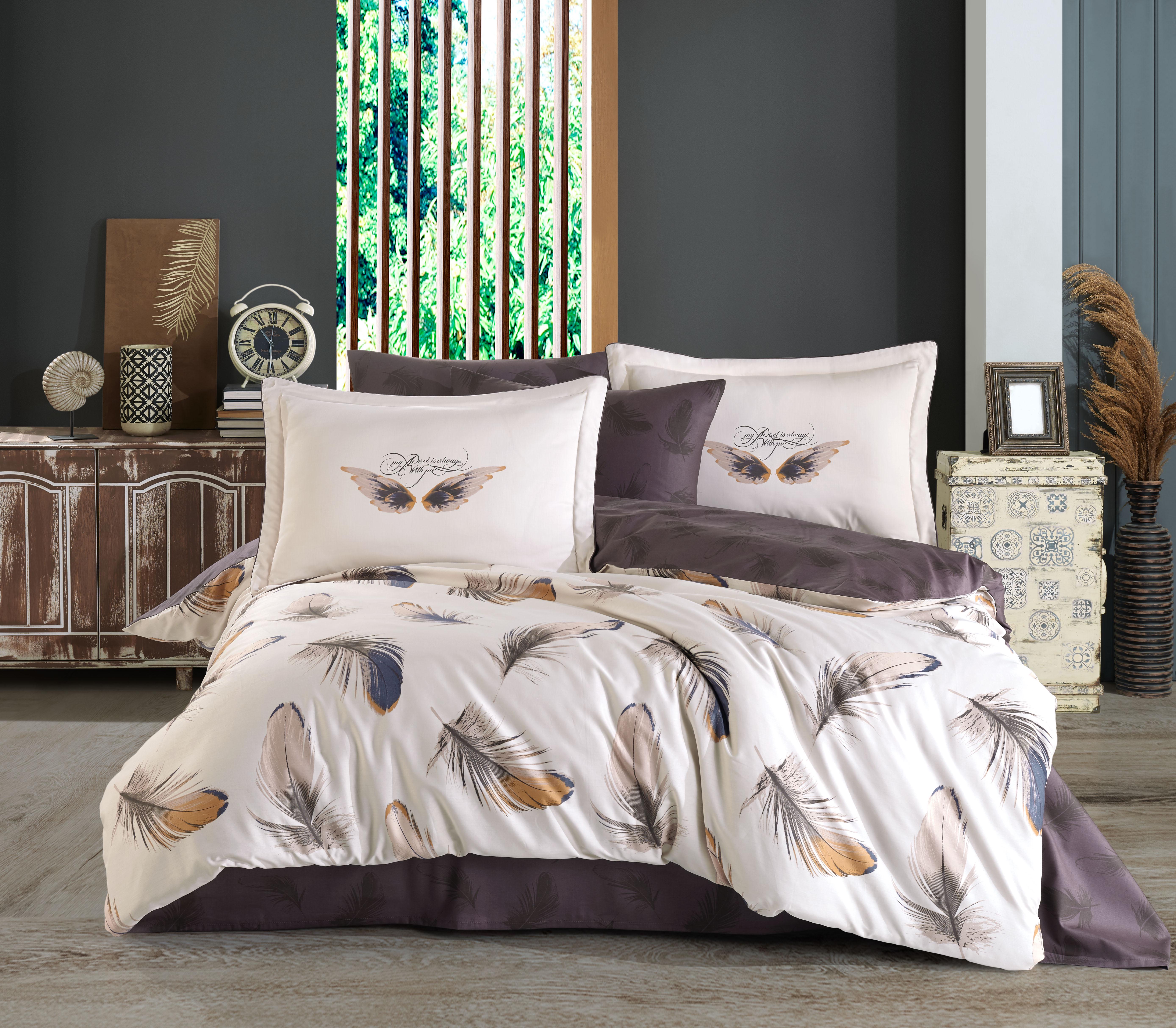 Комплект постельного белья Евро Hobby Exclusive Sateen PARADISE 200х220 см (8698499168152)