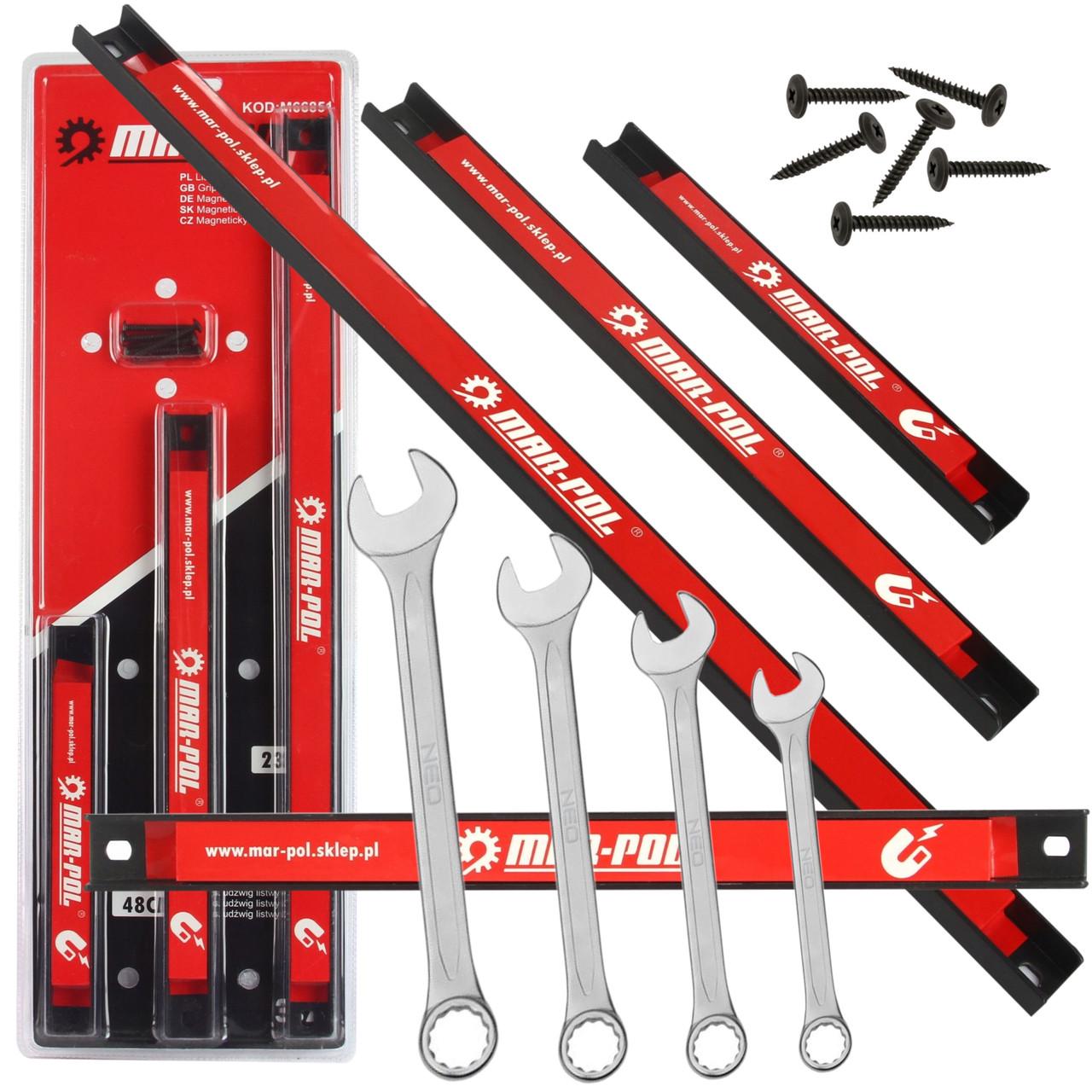 Набір магнітних рейок для інструментів Mar-Pol M66851 (12063407) - фото 4 Набір магнітних рейок для інструментів Mar-Pol M66851 (12063407) - фото 4