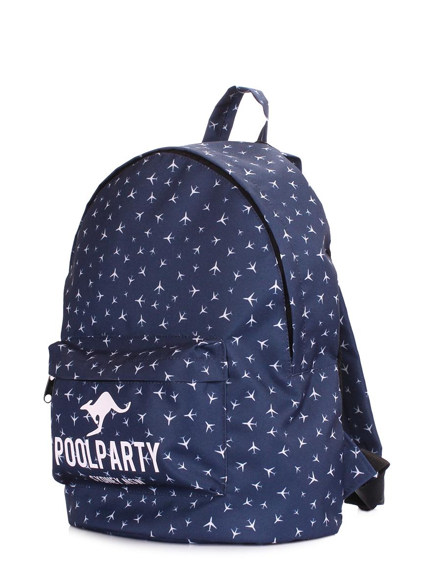 Рюкзак міський з літаками POOLPARTY Backpack-planes-darkblue 40х30х16 см Синій (3670068) - фото 2