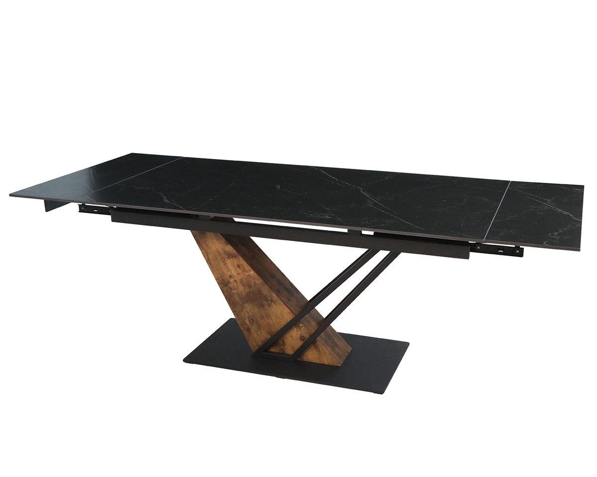 Стол Intarsio Fernando Ceramic 160/220x90 см Черный матовій/Старый дуб (28710939) Стол Intarsio Fernando Ceramic 160/220x90 см Черный матовій/Старый дуб (28710939)