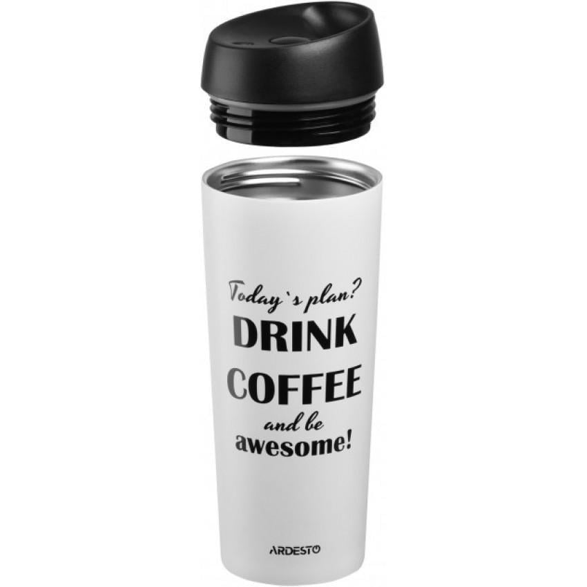 Термочашка Coffee time Awesome Ardesto AR2645DMW 450 мл (1357494092) - фото 3 Термочашка Coffee time Awesome Ardesto AR2645DMW 450 мл (1357494092) - фото 3