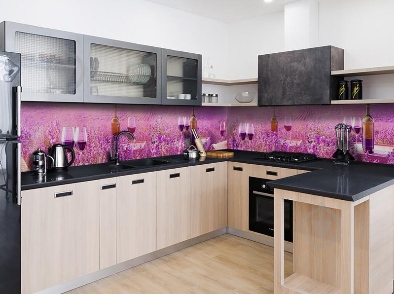 Наклейка виниловая кухонный фартук Zatarga "Лавандовое вино" 600х2500 мм - фото 2 Наклейка виниловая кухонный фартук Zatarga "Лавандовое вино" 600х2500 мм - фото 2