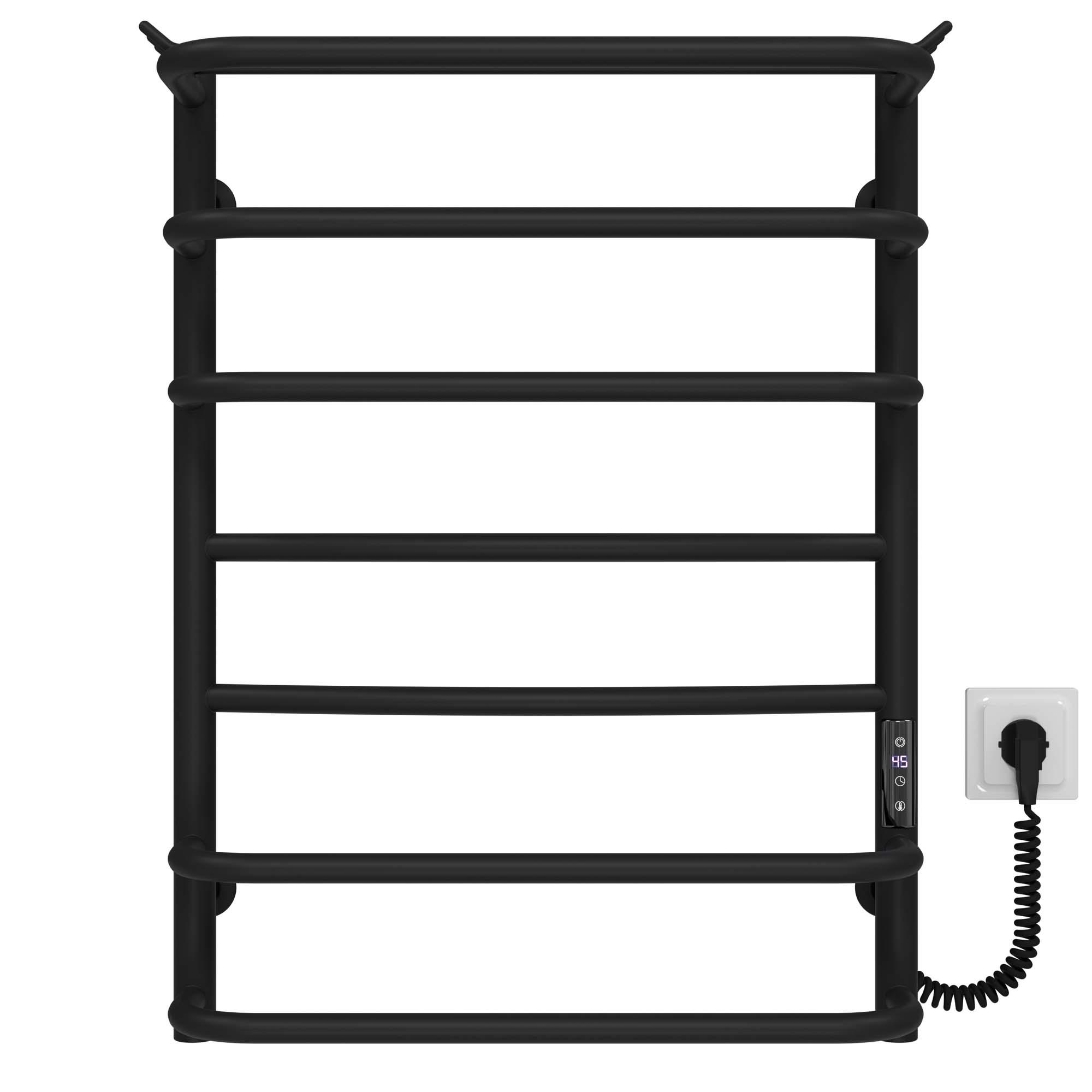 Рушникосушарка електрична Deffi Юність П7 JD03 праве підключення нержавіюча сталь 400х700 мм Чорний (C.YU.70.40.7.E.B.R.1)