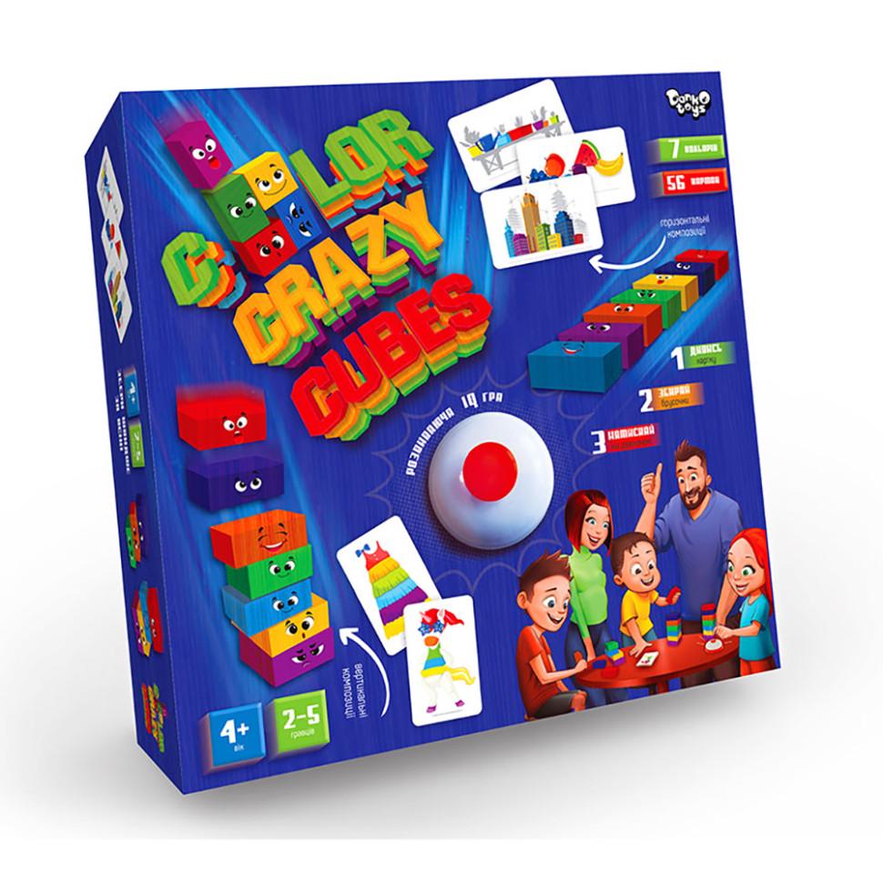 Настільна гра розвиваюча Danko Toys Color Crazy Cubes Danko Toys CCC-02-01U з дзвіночком (RLT33261)