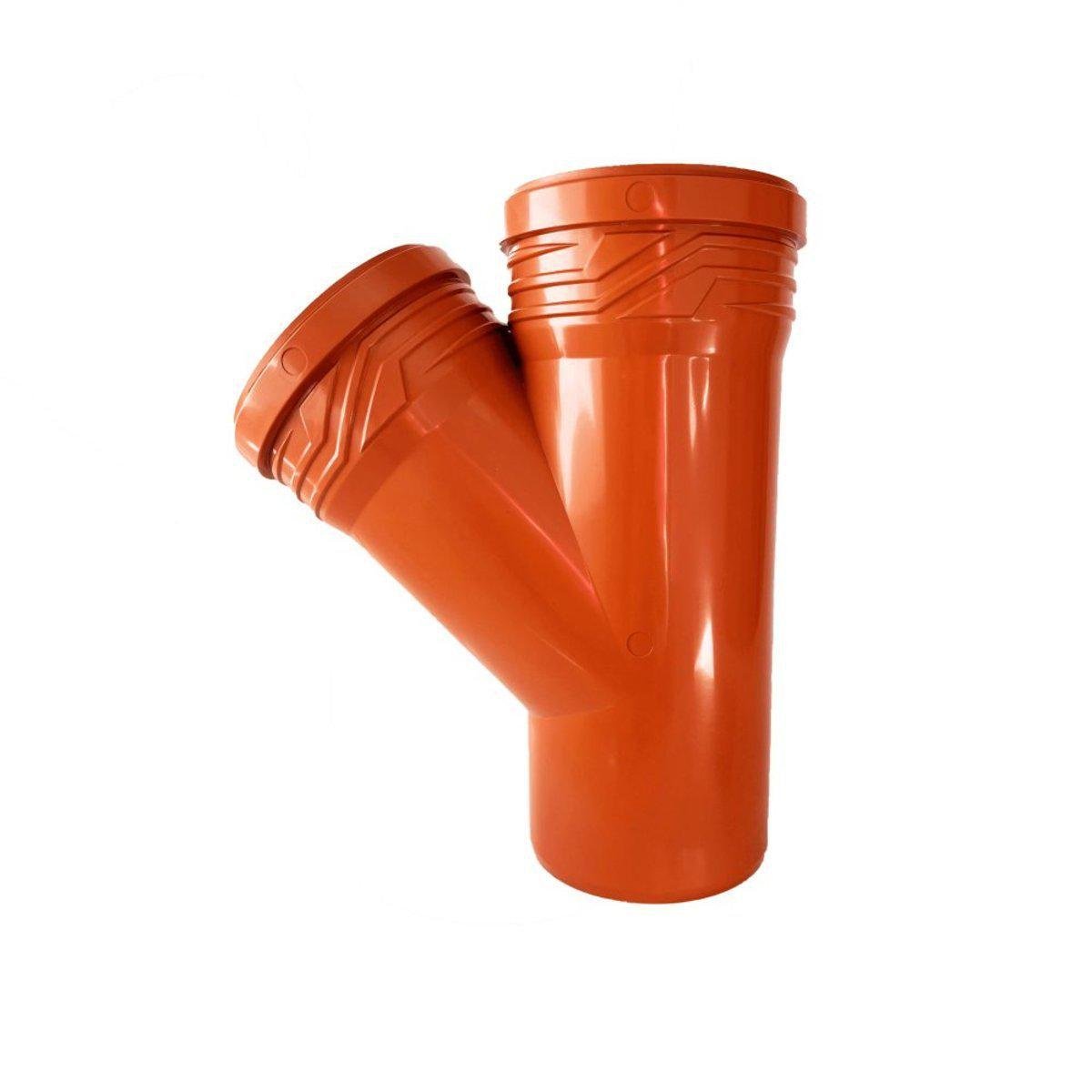 Тройник канализационный наружный ASG Esterno Ф 110 мм 45° (84420)