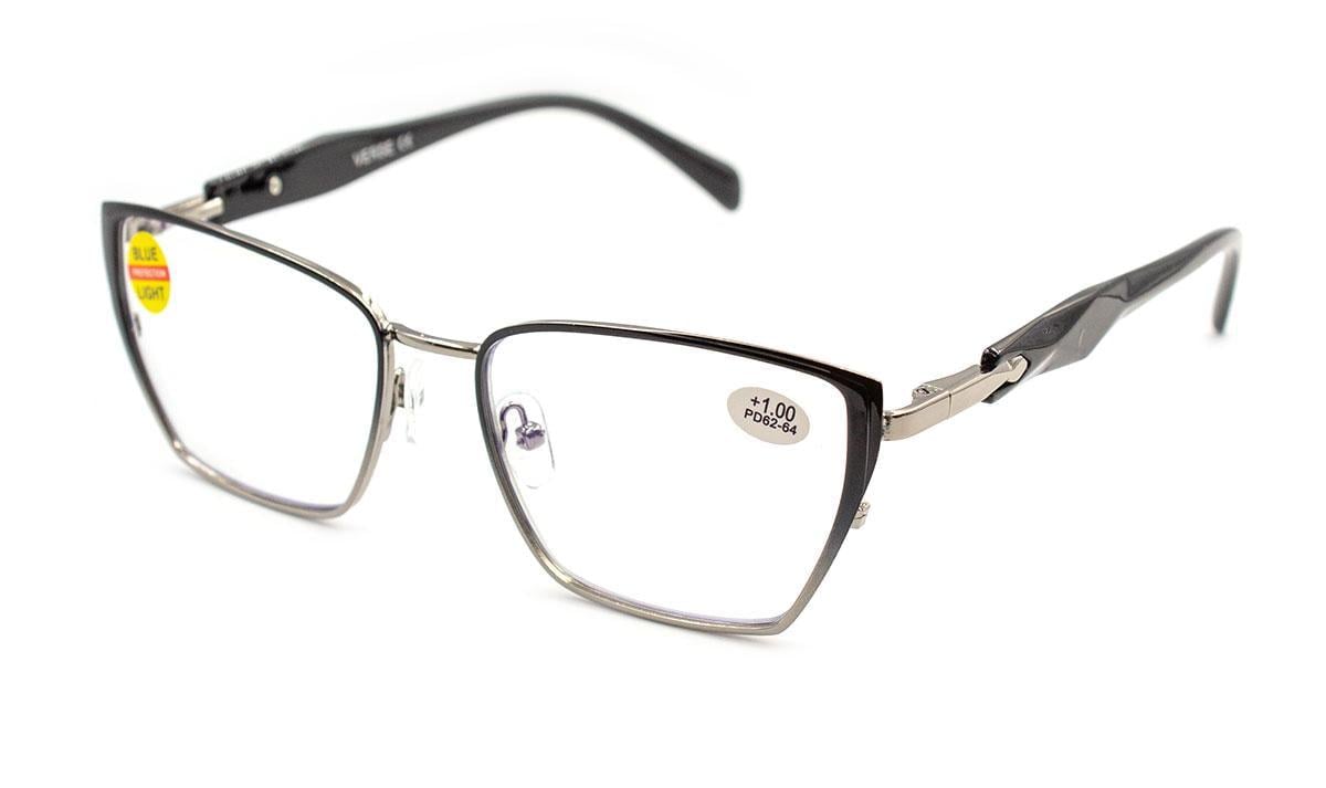 Окуляри для зору в металевій оправі Verse 25013-C1 Blueblocker +2,25