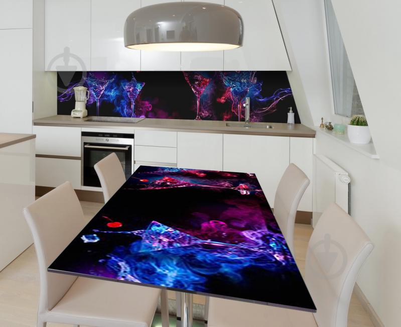 Наклейка 3Д виниловая на стол Zatarga «Мастерство бармена» 600х1200 мм для домов, квартир, столов, кофейн,