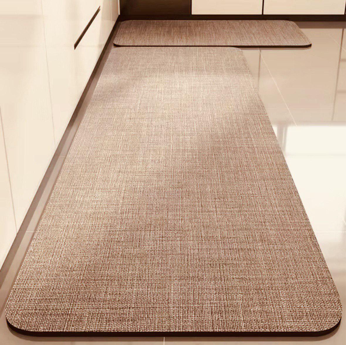 Набір килимків для кухні/ванної Ethno BAWOWNA 2в1 діатомітовий 120х40/60х40 см Коричневий (KD2kitchEthnoBAWOW120brown)