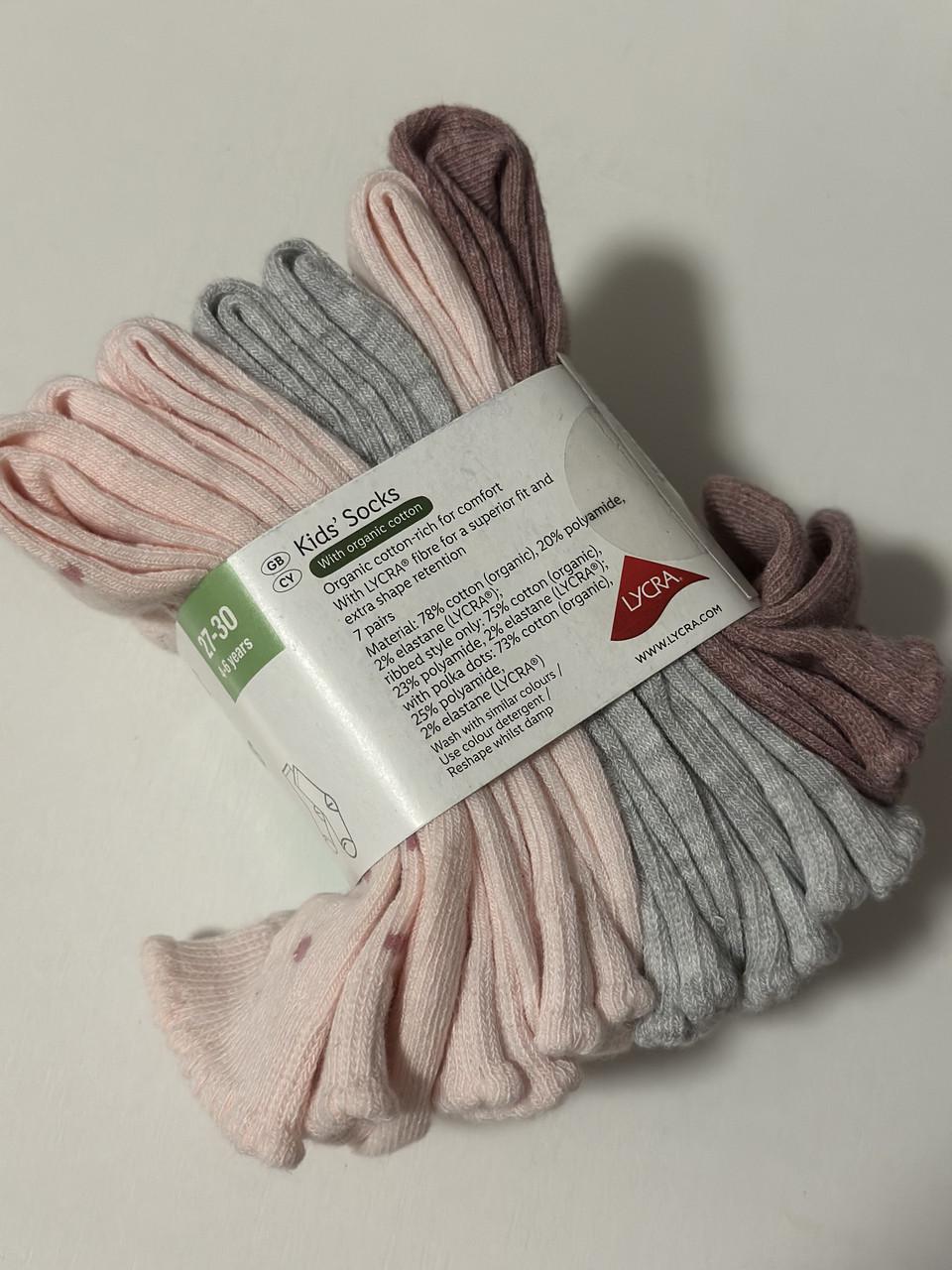 Носки хлопчатобумажные Lupilu для девочек р. 27-30 Носки хлопчатобумажные Lupilu для девочек р. 27-30