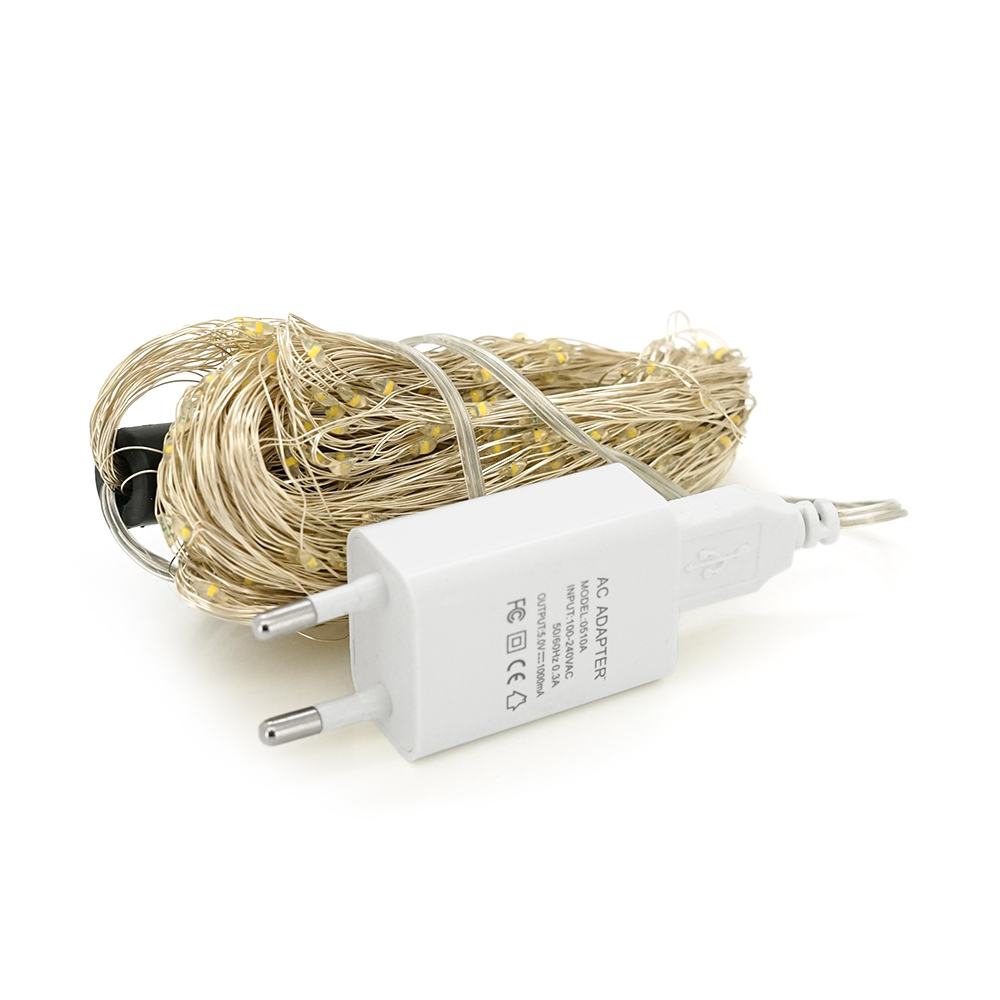 Гирлянда VOLTRONIC Конский хвост 600 LED 20 ниток 3 м Hot White (25898484)