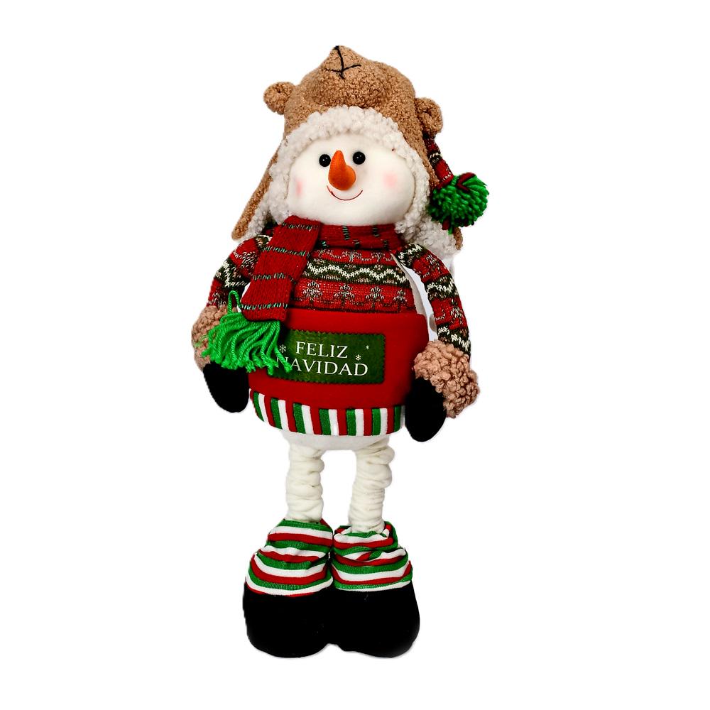 Новогодняя фигура Snowman с телескопическими ногами для декора помещения 61-94 см (608056)