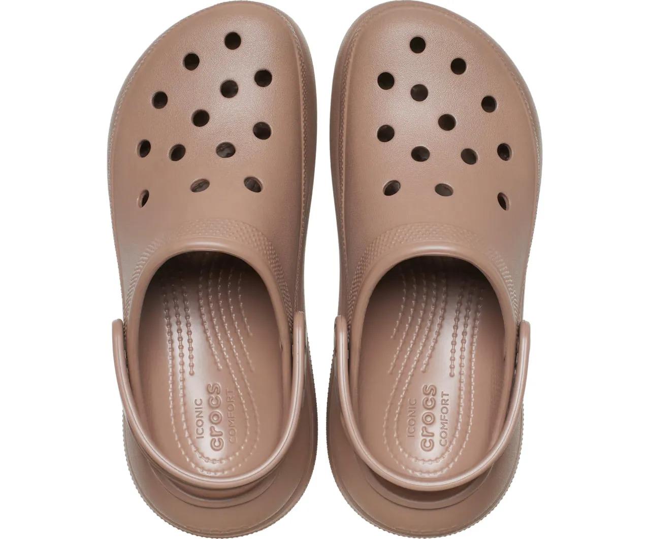 Сабо женские Crocs Classic Crush Clog M9W11 р. 42/43 27 см Latte (207521) - фото 4