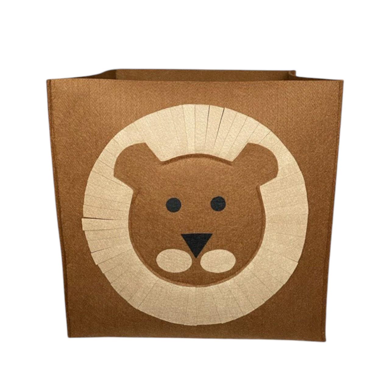 Корзина для игрушек из фетра Львенок 35х35х35 см (30483930)