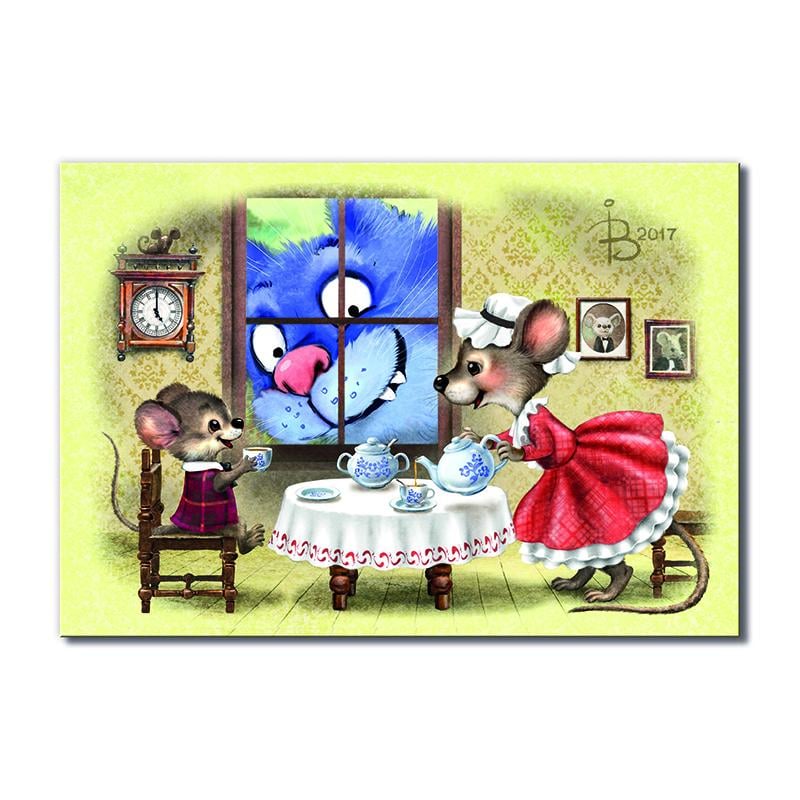 Модульная картина Заглянул в норку 1 модуль 80x120 см (_rinaz_20172224011)