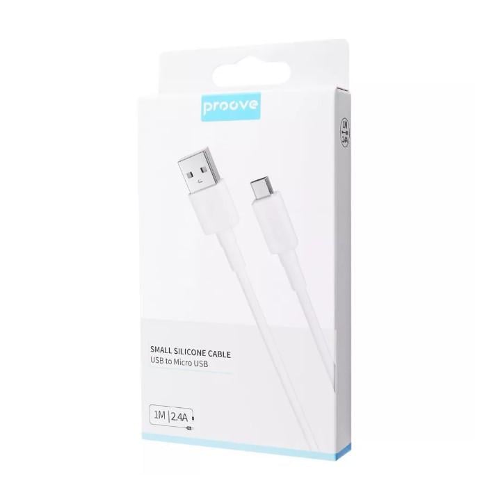 Кабель Proove Small Silicone Micro USB 2,4A 1 м White (2325002503) - фото 5 Кабель Proove Small Silicone Micro USB 2,4A 1 м White (2325002503) - фото 5