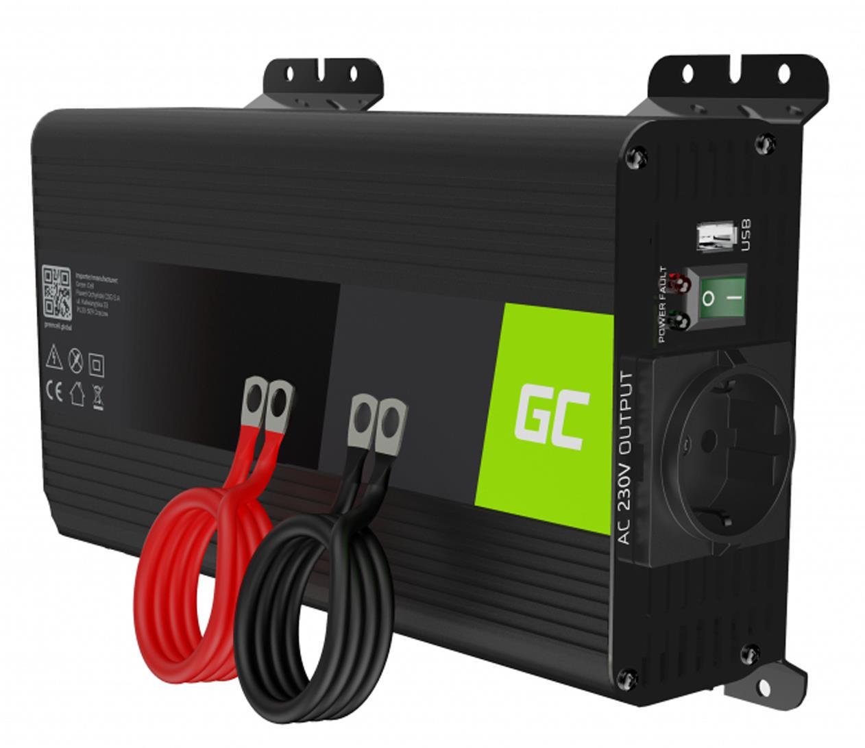 Автомобільний інвертор Green Cell PRO 12V 230V 500W/1000W (INVGC16)