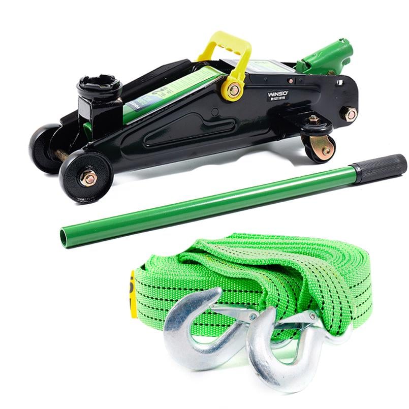 Домкрат подкатной Winso гидравлический 2 т с буксировочным тросом 2,5 т (na_123) Домкрат подкатной Winso гидравлический 2 т с буксировочным тросом 2,5 т (na_123)