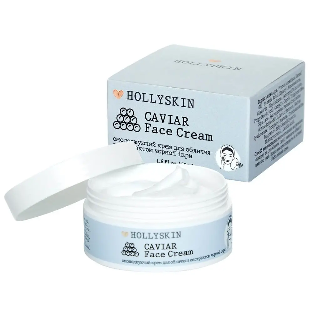 Крем для лица HOLLYSKIN Caviar Face Cream Омолаживающий с экстрактом черной икры 50 мл (14331392)