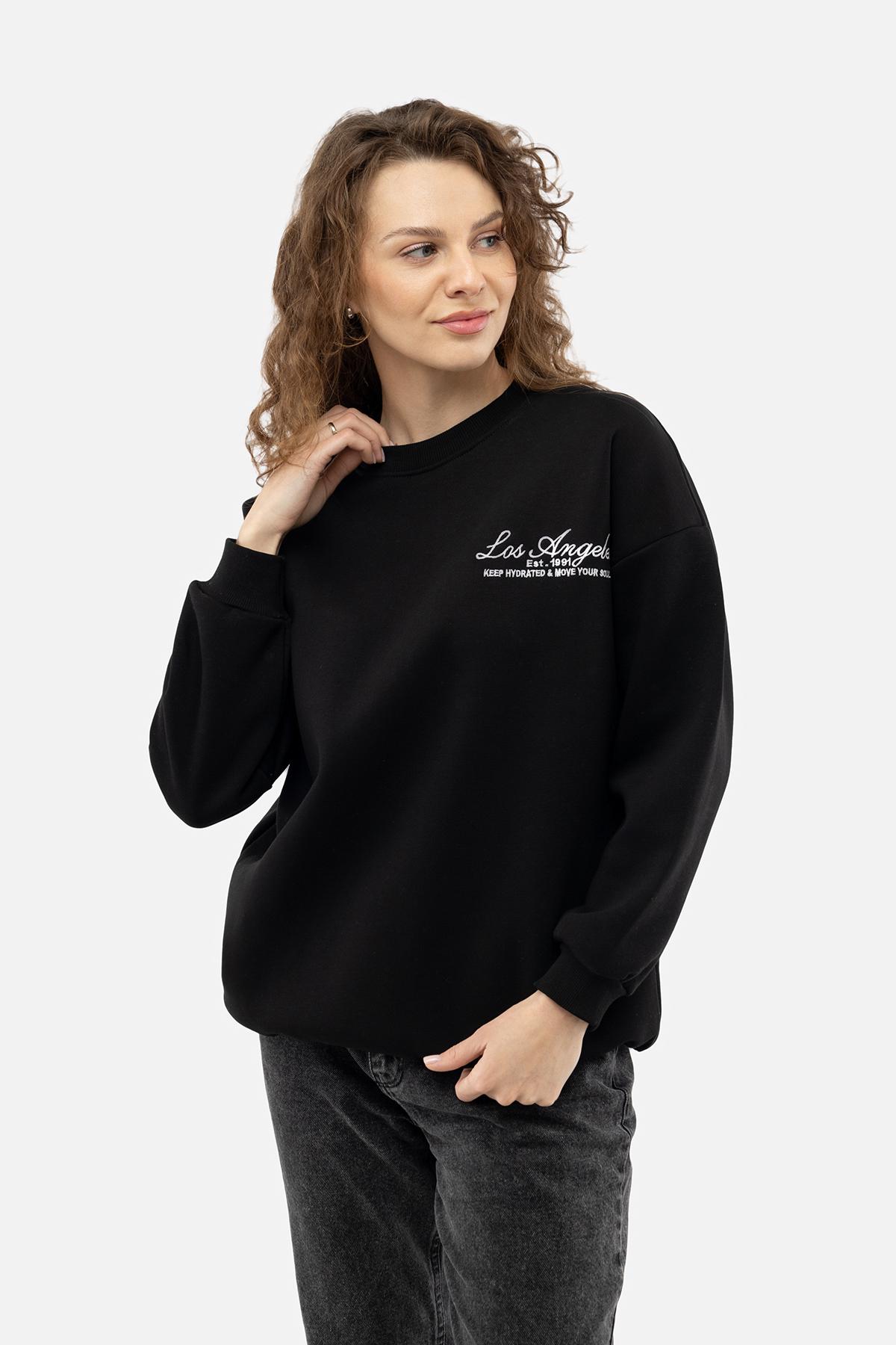 Свитшот женский ЦБ-00234311 р. 46 Черный (SKT000943723) - фото 2 Свитшот женский ЦБ-00234311 р. 46 Черный (SKT000943723) - фото 2