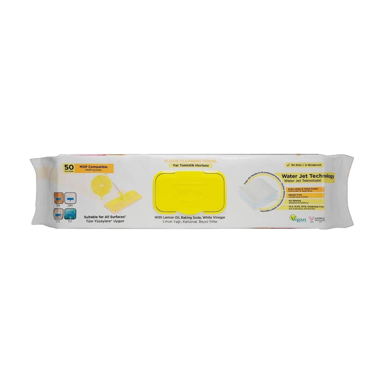 Салфетки влажные Deepfresh mop LEMON для уборки полов 50 шт. (3002520406)