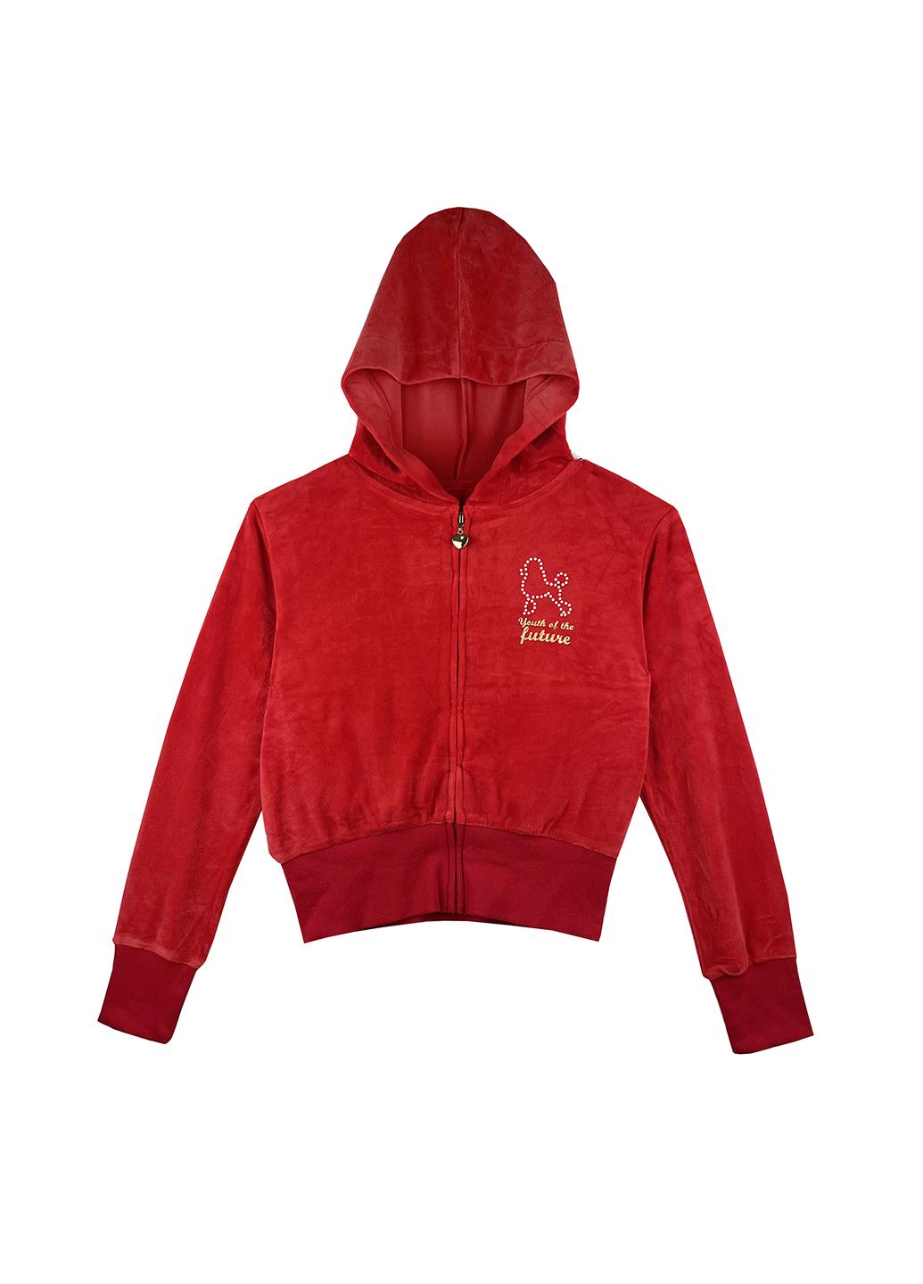 Толстовка на молнии H&M 122-128 см Темно-розовый (240155b50)