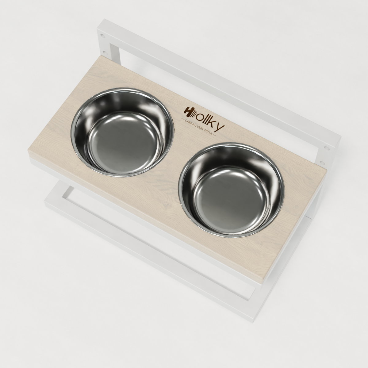 Миски на регулируемой подставке для маленьких собак Hollky Flex S 2х0,45 л (FS-422523-WHWH) - фото 10