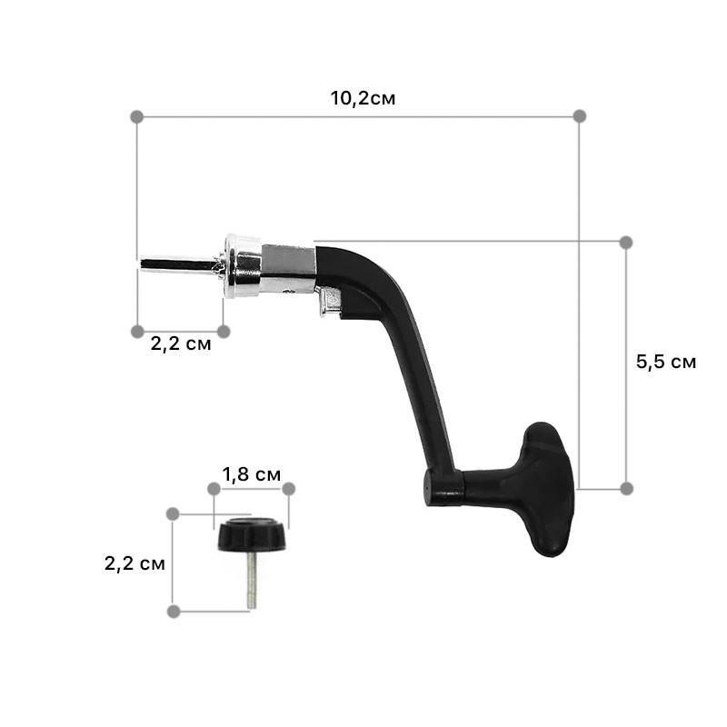Ручка для безынерционной котушки Yumoshi 1000 M Black - фото 4