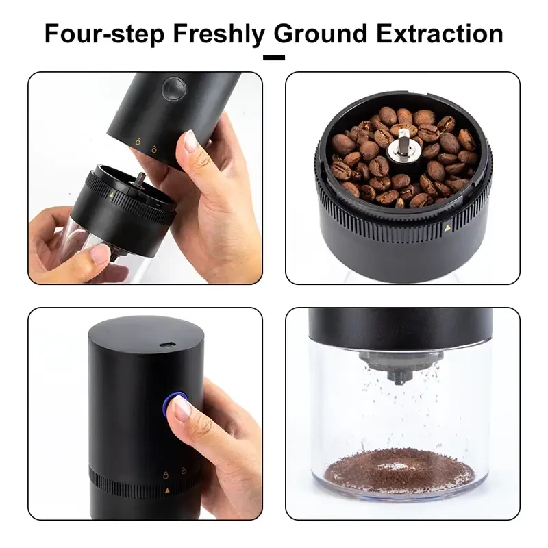Кавомолка електрична HB985 Fuke Electric Grinder портативна Чорний (2537438360) - фото 7 Кавомолка електрична HB985 Fuke Electric Grinder портативна Чорний (2537438360) - фото 7