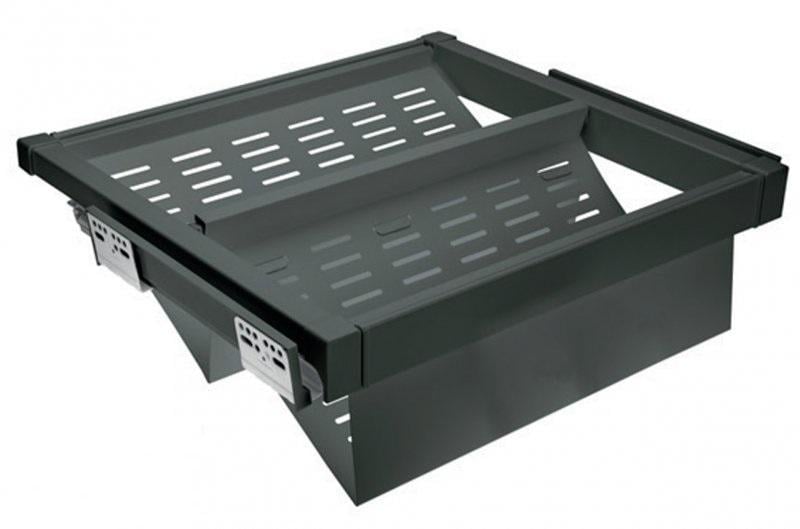 Полка металическая для обуви GTV Elite з доводкой полного выдвижения 800 мм Графит