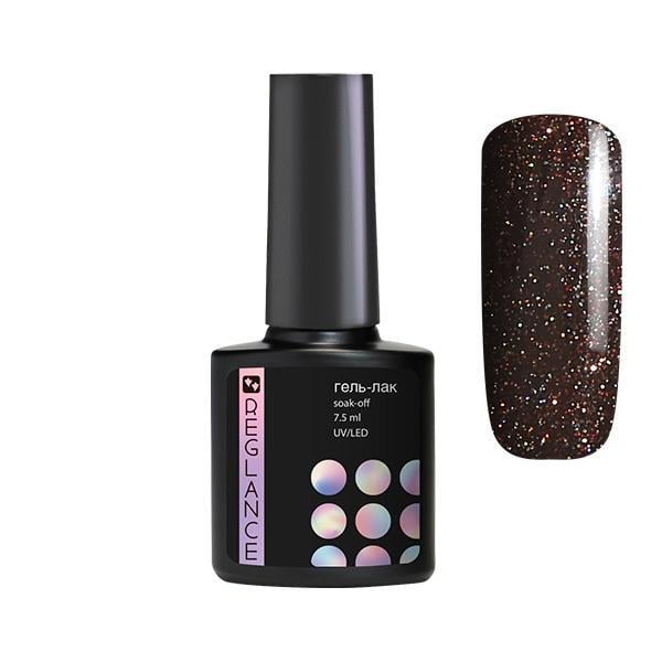 Гель-лак Reglance 119 Темно-коричневый с разноцветными блестками 7,5 мл - фото 1 Гель-лак Reglance 119 Темно-коричневый с разноцветными блестками 7,5 мл - фото 1