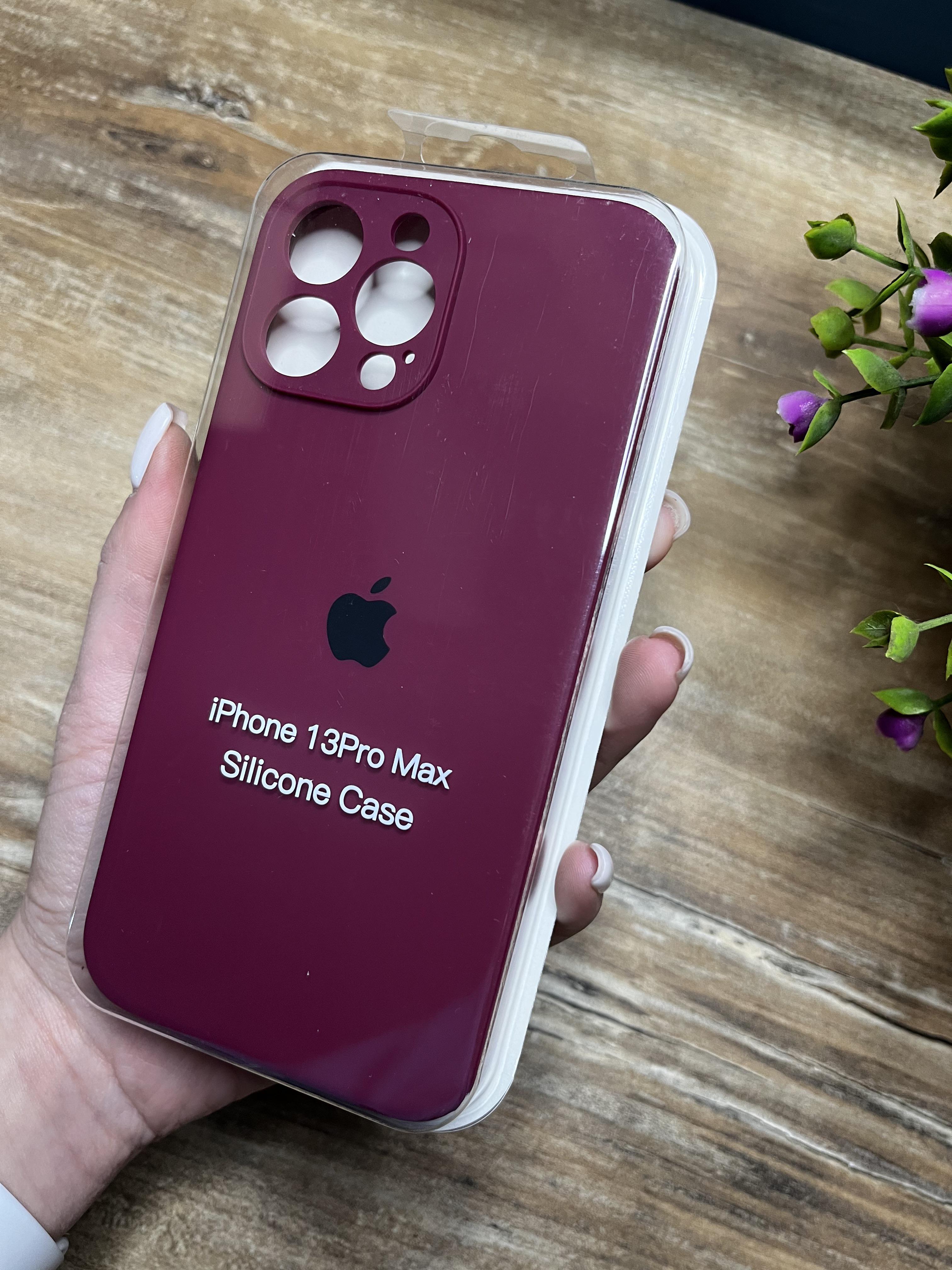Чохол накладка на iPhone (Айфон) 13 Pro Max закритий низ та закрита камера silicone case full camera на apple