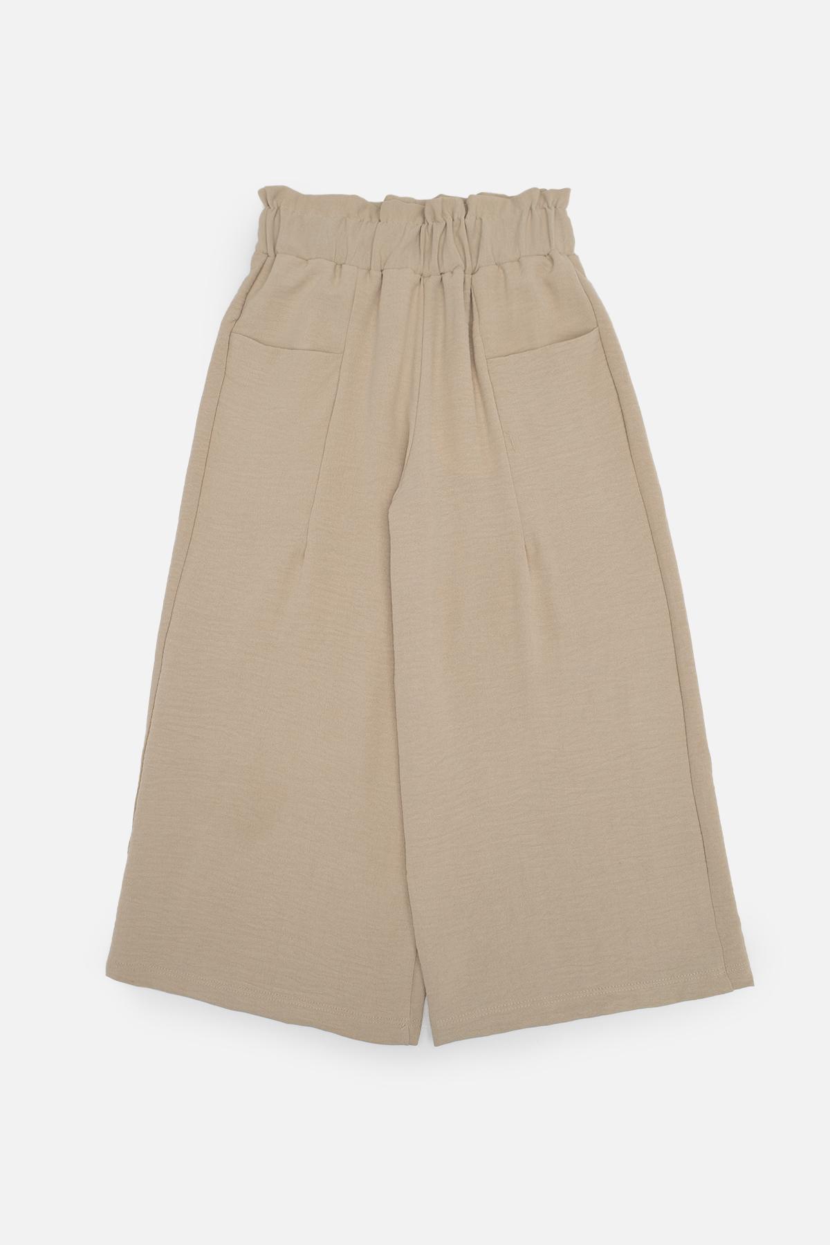 Брюки кюлоты для девочки 140 Бежевый (SKT000980606)