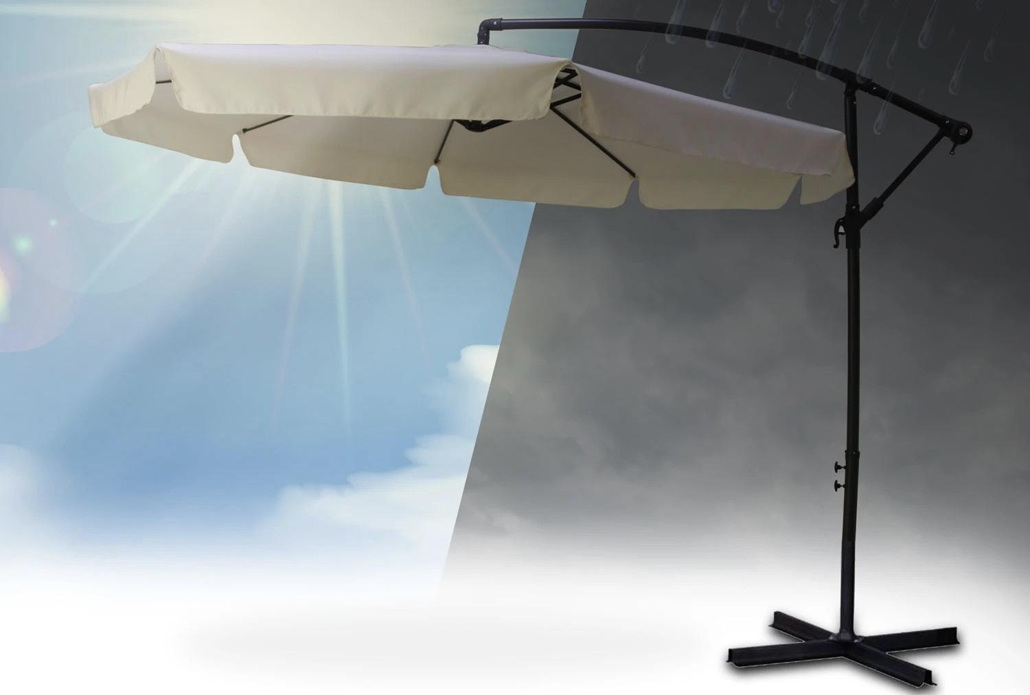 Парасоля садова кутова Plonos з нахилом 3,5 м Кремовий (4231) - фото 3