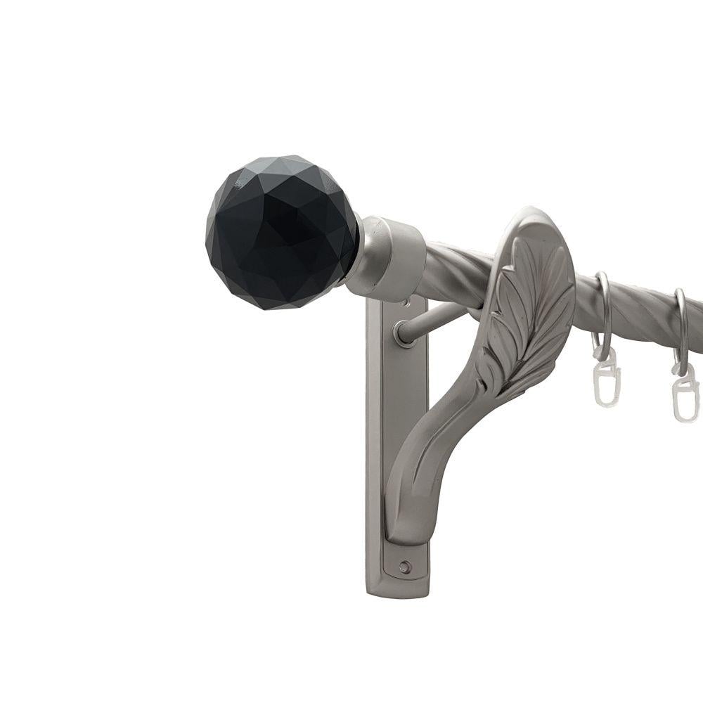 Карниз Orvit Люміера Неро металевий однорядний ретро скручена труба кільце металеве 25 мм 300 см Сатин (00-00021878)