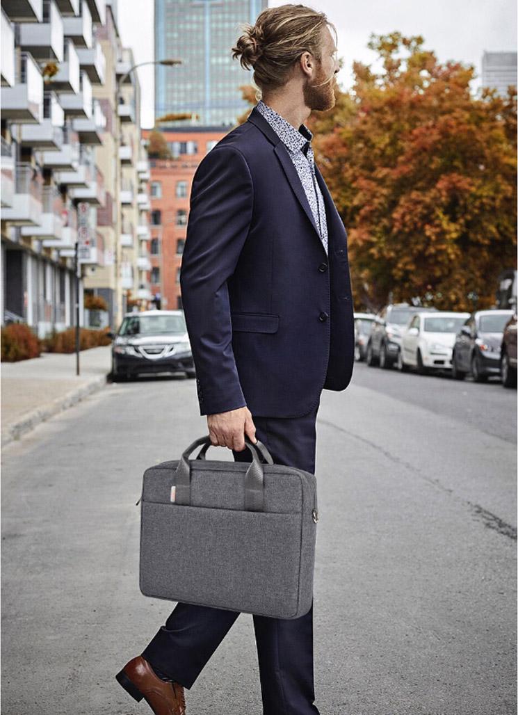 Сумка для ноутбука WiWU Minimalist Pro Laptop Bag 14" Grey - фото 6