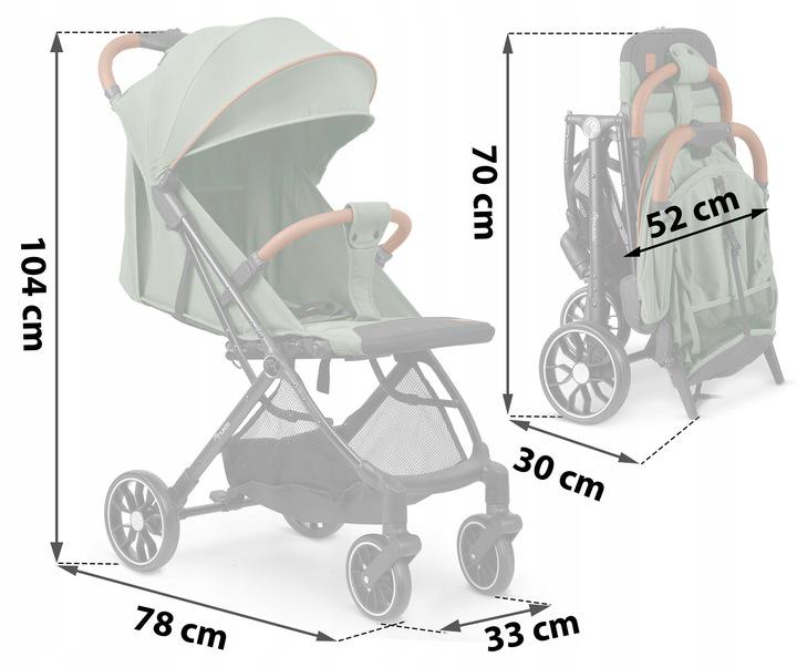 Коляска прогулянкова Paseo Nukido з дощовиком Хакі (716005) - фото 13 Коляска прогулянкова Paseo Nukido з дощовиком Хакі (716005) - фото 13