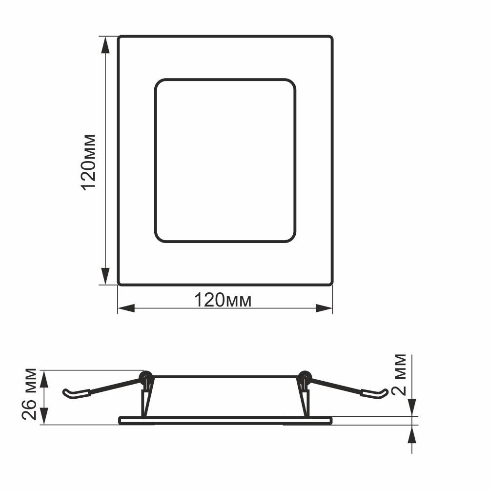 Светильник встроенный Videx VL-DLBS-065 6W 5000K - фото 2