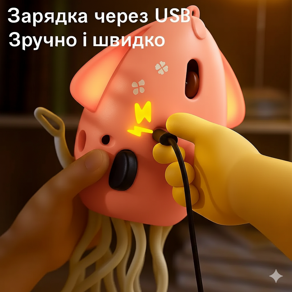 Интерактивная игрушка танцующий осьминог с музыкой и подсветкой Розовый (2723147535) - фото 3 Интерактивная игрушка танцующий осьминог с музыкой и подсветкой Розовый (2723147535) - фото 3