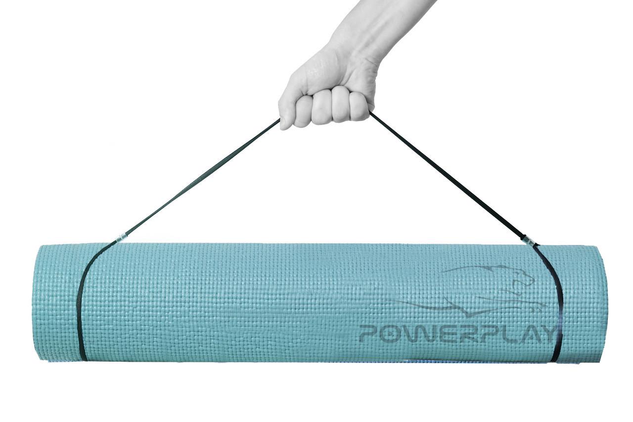 Коврик PowerPlay 4010 PVC Yoga Mat для йоги и фитнеса 173x61x0,6 см Зеленый - фото 2