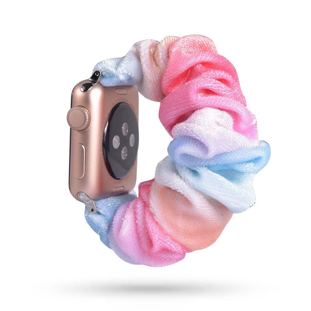 Ремешок для Apple Watch Яркий микс + резинка для волос 38-40 мм Разноцветный