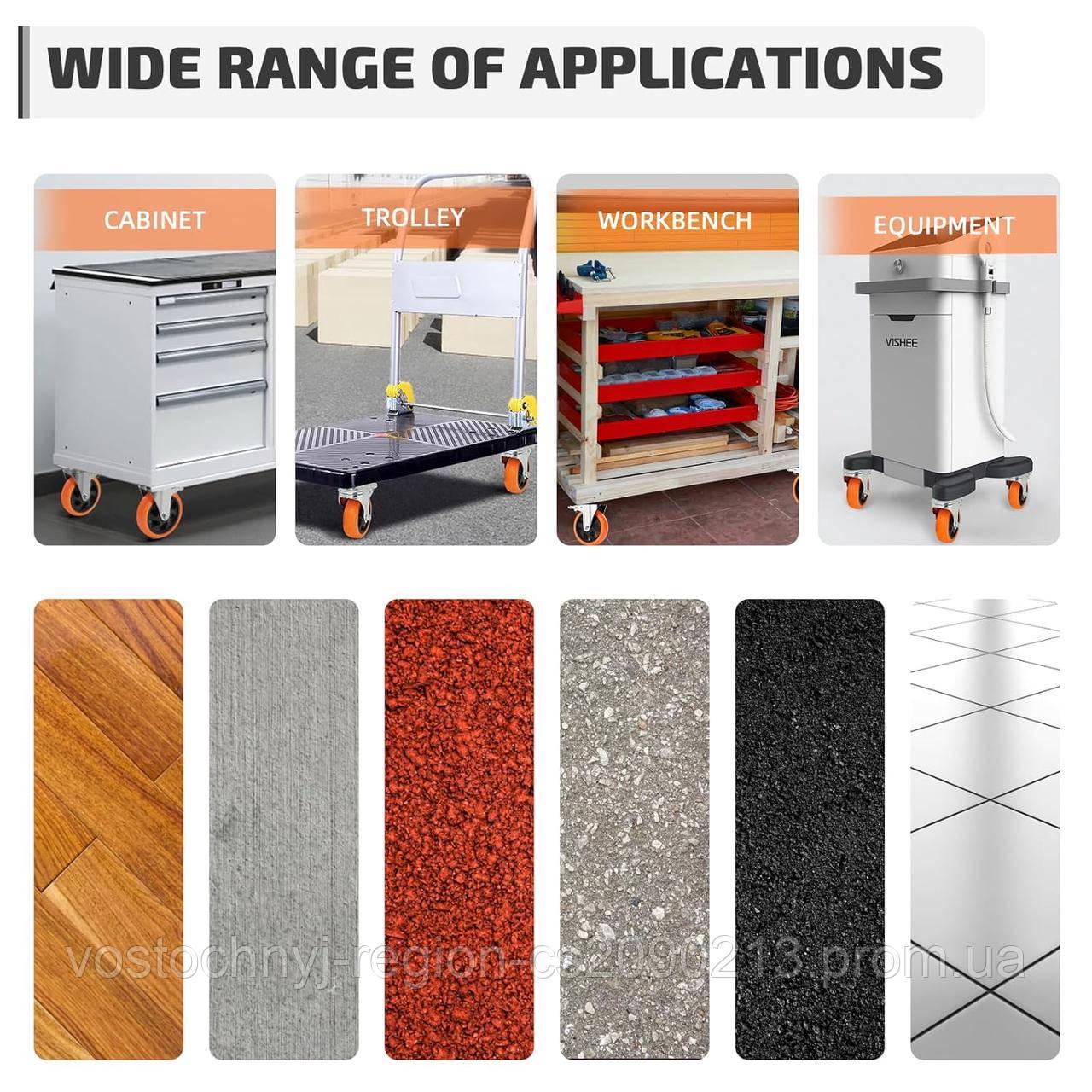 Колесо полиуретановое в поворотном кронштейне с тормозом d 125 мм (2338147190) - фото 5 Колесо полиуретановое в поворотном кронштейне с тормозом d 125 мм (2338147190) - фото 5