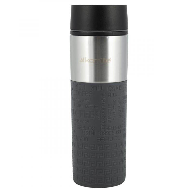 Термос Kamille Cortado 420 мл Сірий