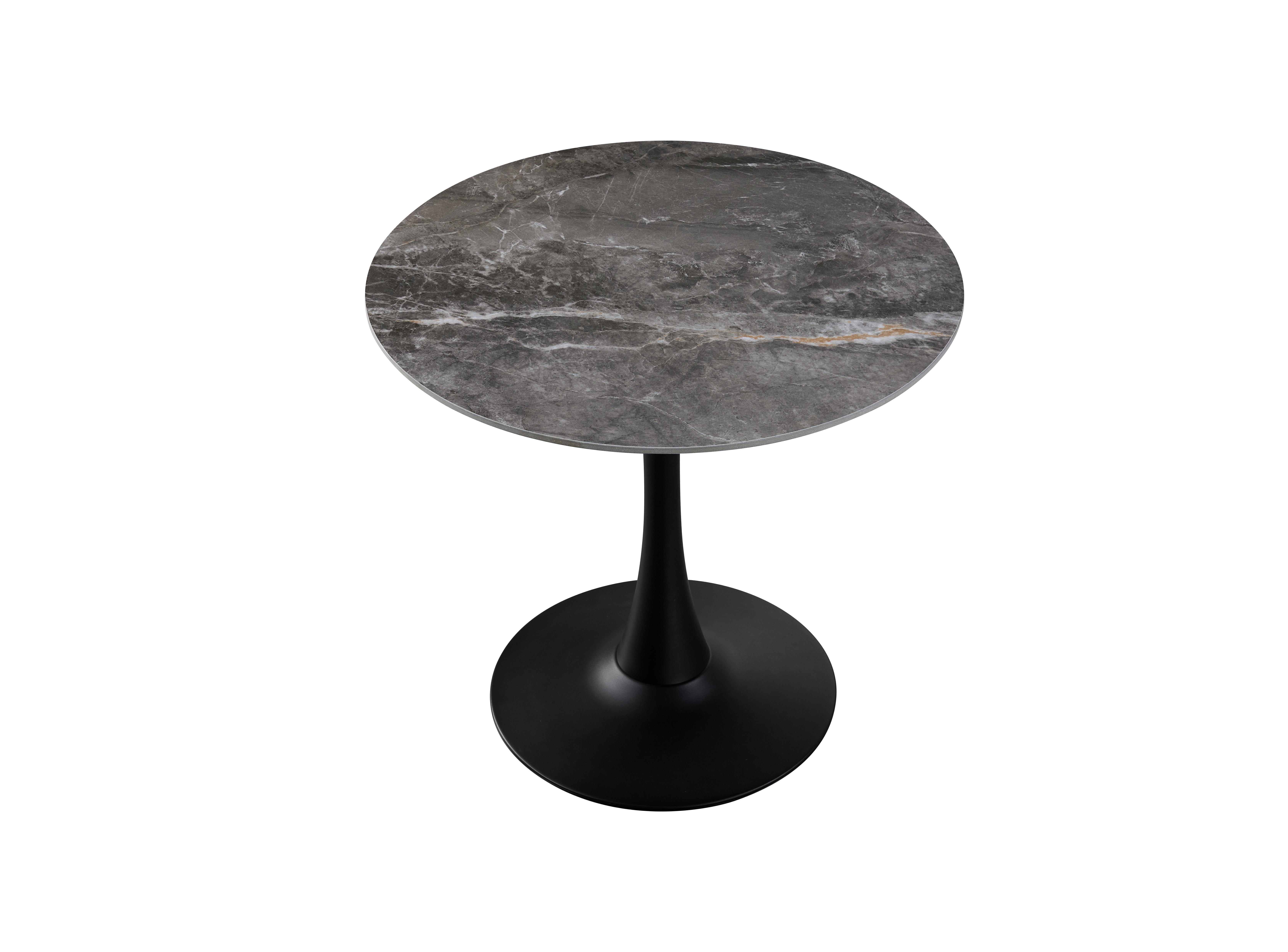 Обеденный стол Грейс Опал D 800 мм Черный/Серый (GAА0057278) - фото 3 Обеденный стол Грейс Опал D 800 мм Черный/Серый (GAА0057278) - фото 3