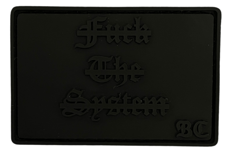 Патч ПВХ FUCK THE SYSTEM Черный (PATCH-0277) Патч ПВХ FUCK THE SYSTEM Черный (PATCH-0277)