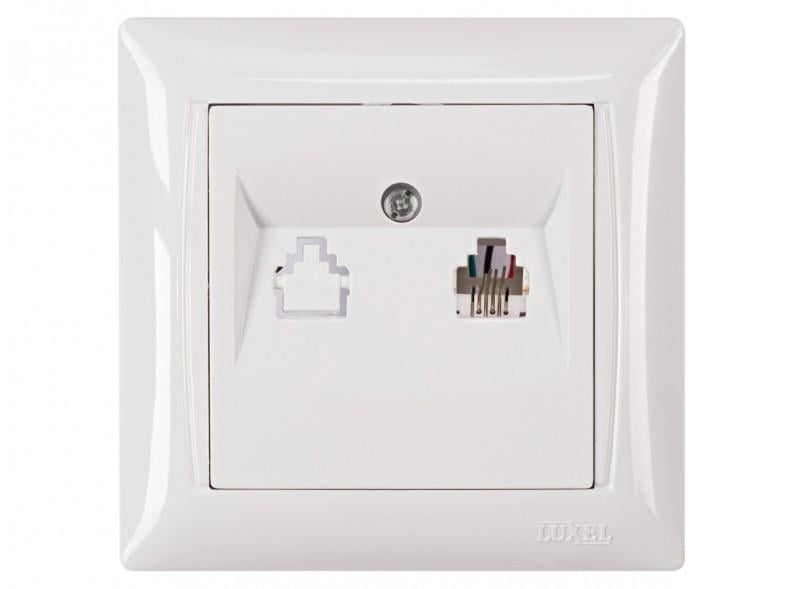 Розетка Luxel Primera телефонная (3010)