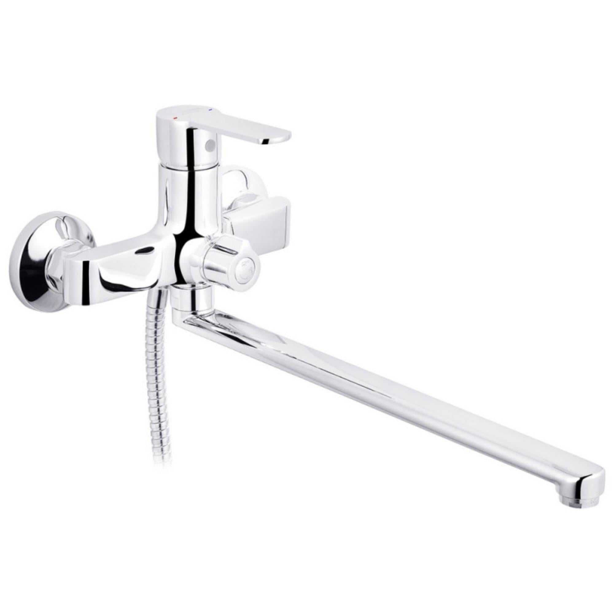 Смеситель для ванны Kroner KRM Bremen C070 однорычажный с ручной лейкой Хром (CV012071)