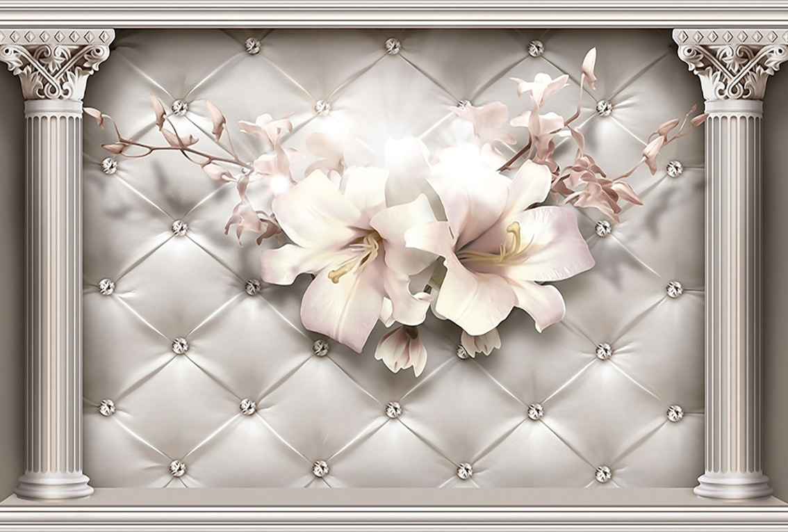Фотообои WS Wallpaper Цветы на стене 392x270 см (31335)