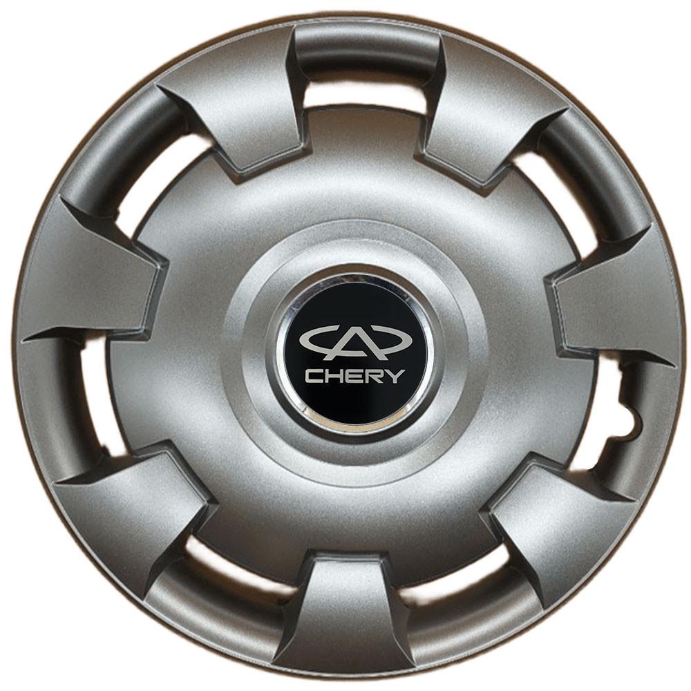Ковпаки SJS 111 з логотипом Chery 4 шт. R13 Срібний (2789080781)