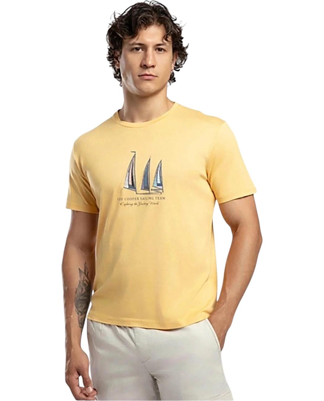 Футболка чоловіча Lee Cooper Nelli 252LCM242042.1719 XL Жовтий (8682272627240)